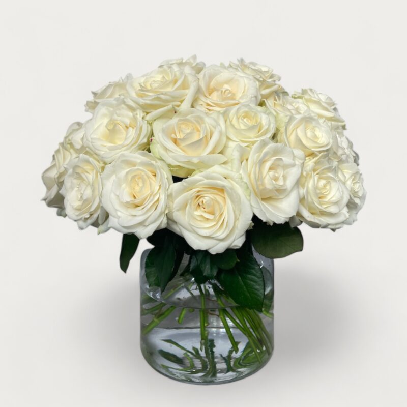 Bouquet de roses blanches